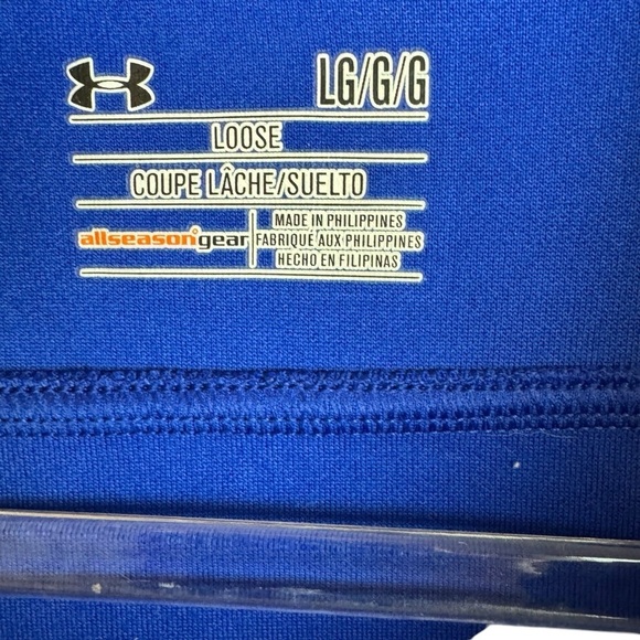 Under armor allseason gear loose full zip jacket men’s size L royal blue warm up - Picture 5 of 10